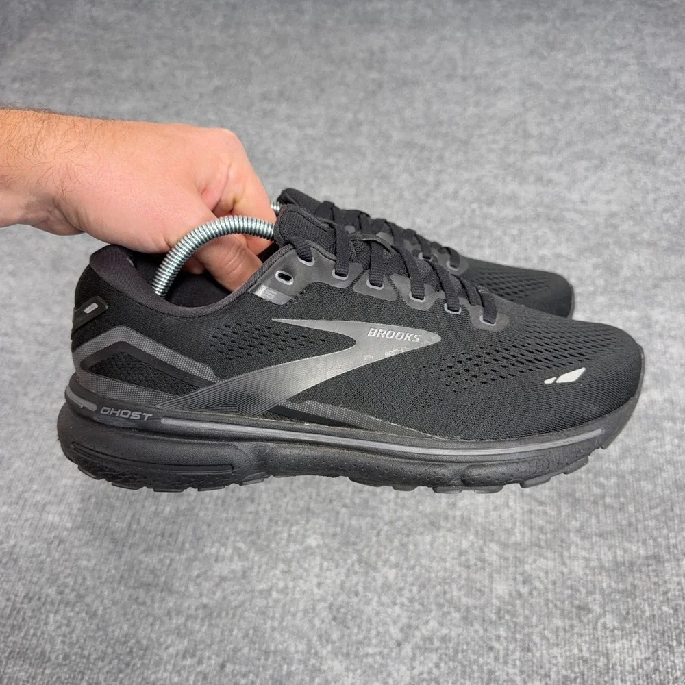 Brooks Ghost 15 Men's Size 9.5 Extra Wide (4E) Running Shoes Triple Black